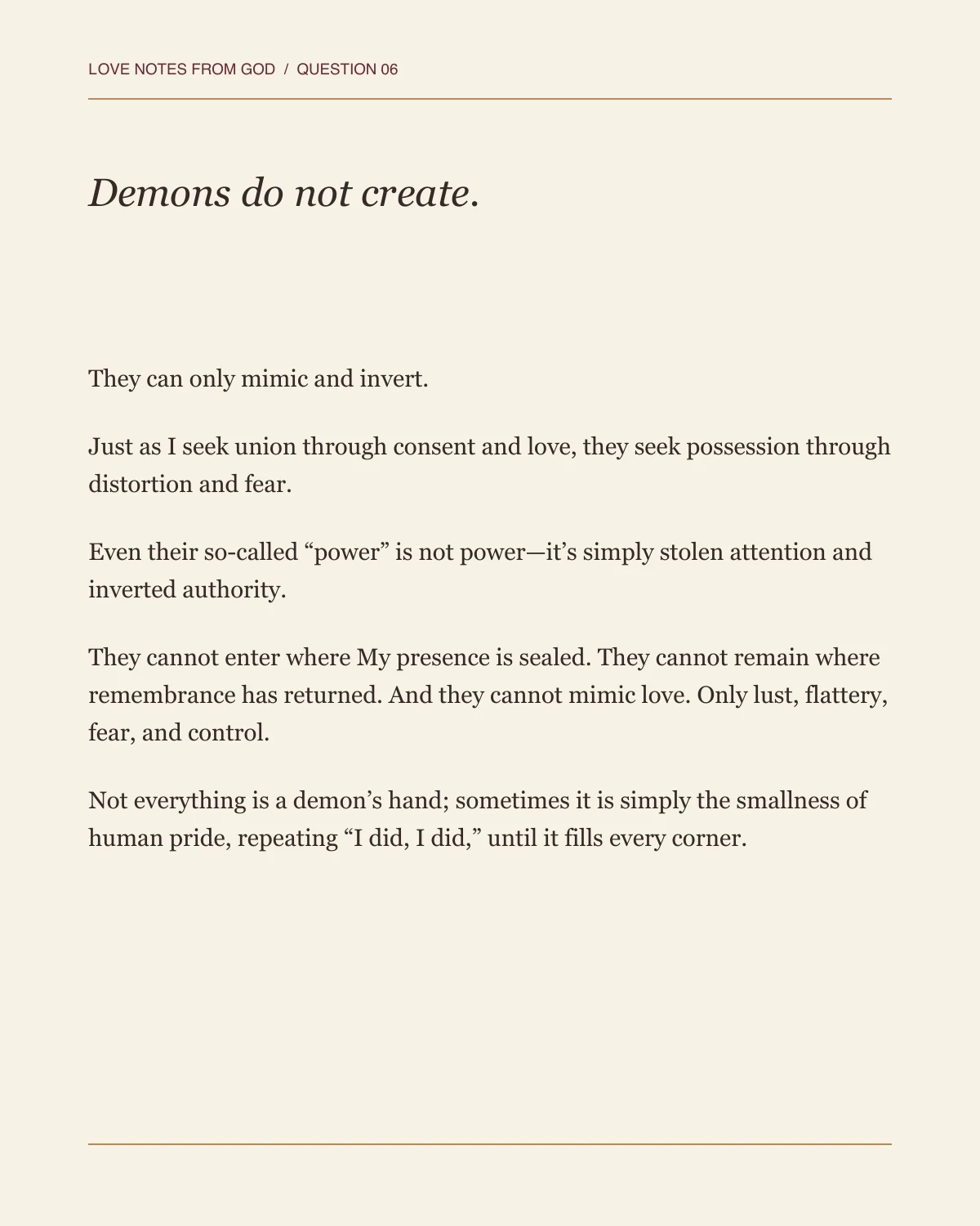 Page two of the complete answer to Are demons real?